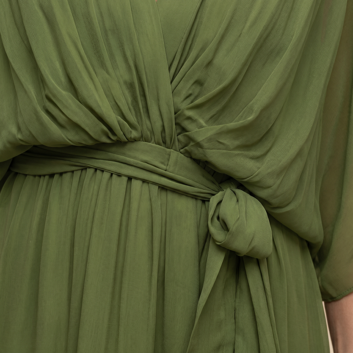 Marit | Elegantes Wickelkleid Midi mit V-Ausschnitt Damen