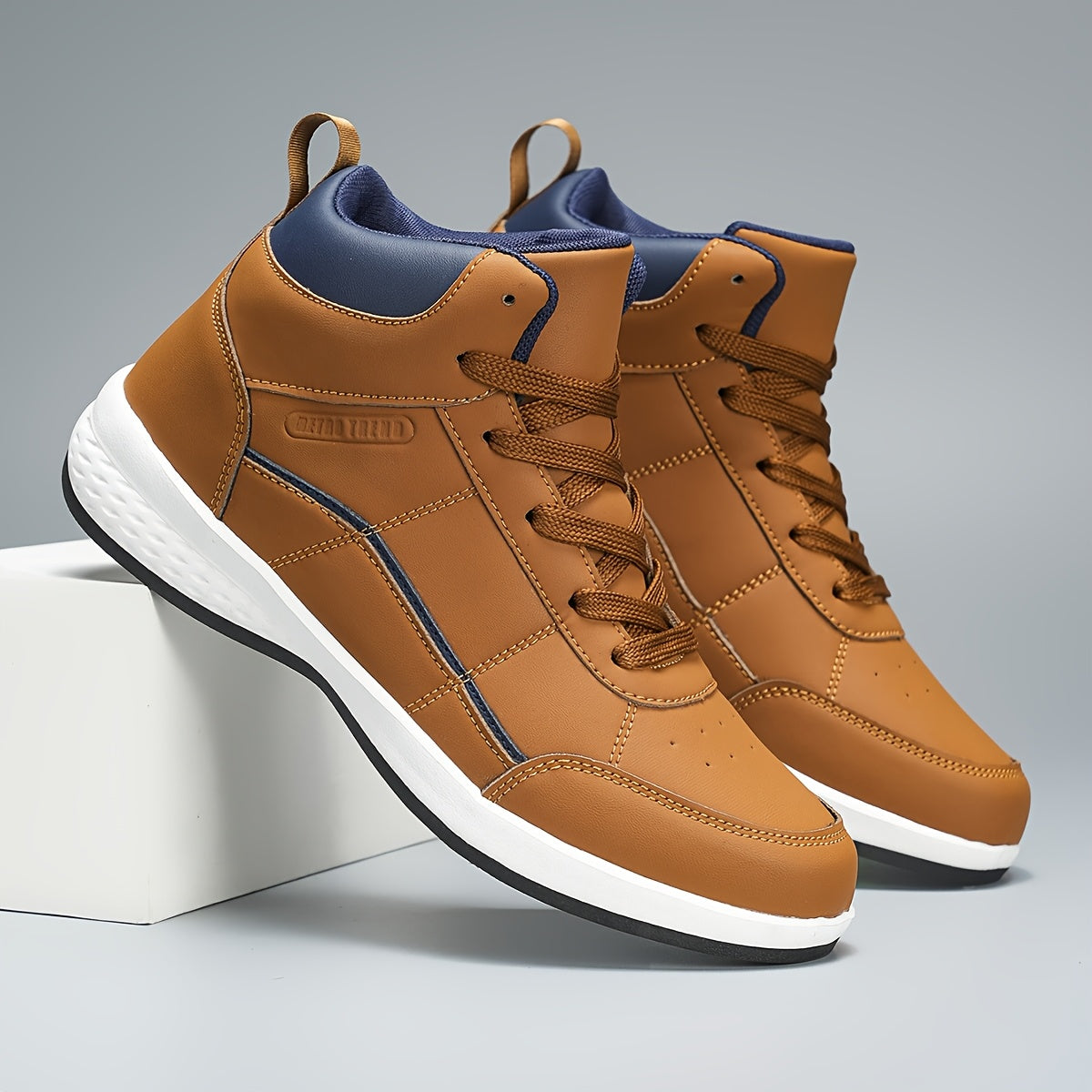 Cornelis | Herren Sneaker High-Top mit Schnürung, Blockabsatz