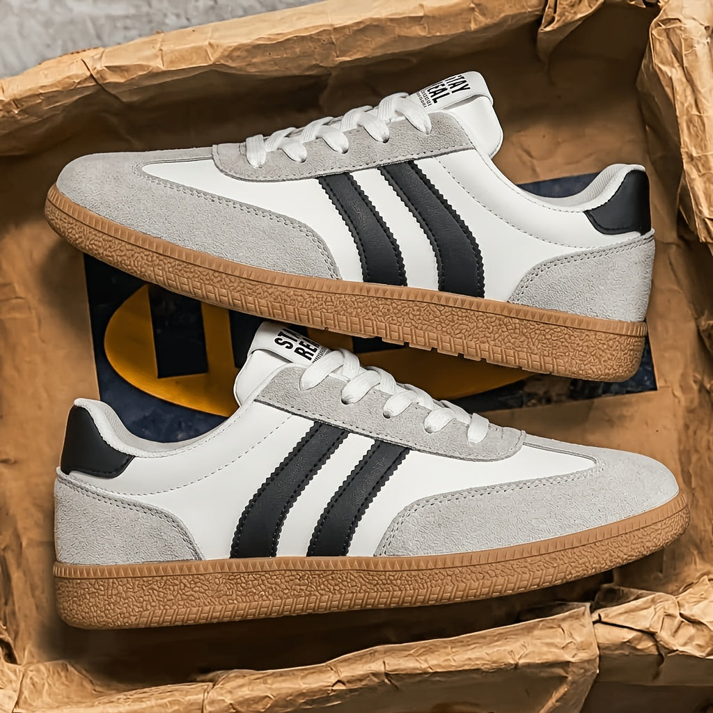Duncan | Herren Retro-Sneaker mit Streifenmuster und Schnürung