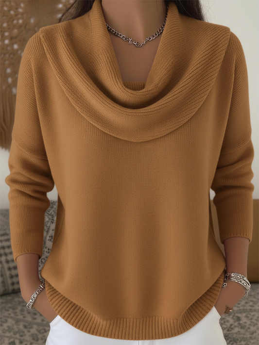 Bente | Damen Wasserfall-Pullover Lockere Passform