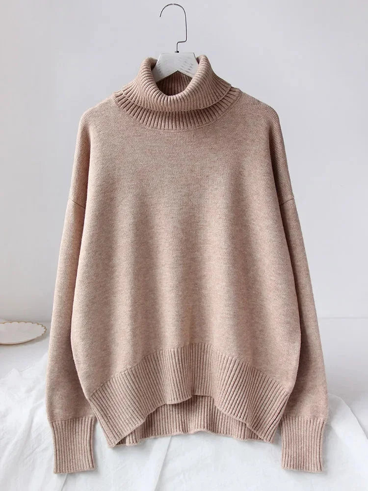 Heleen | Damen Rollkragenpullover mit Langarm und Feinstrick