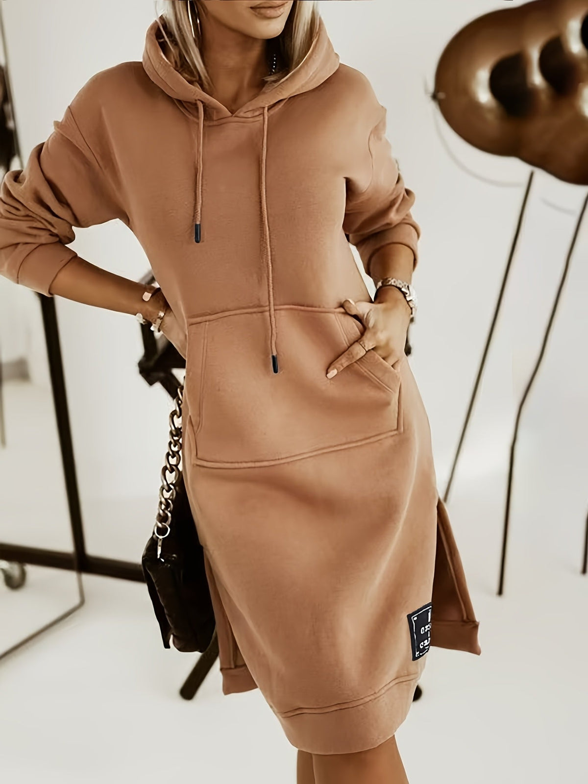 Katinka | Oversize Hoodiekleid mit Kapuze für Damen