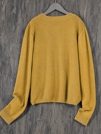 Erika | Damen Cardigan mit Knopfleiste und Pattentaschen