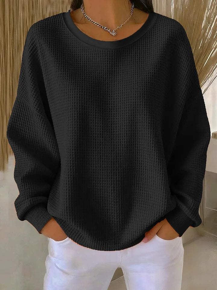 Carmen | Damen Rundhals Pullover Lockere Passform