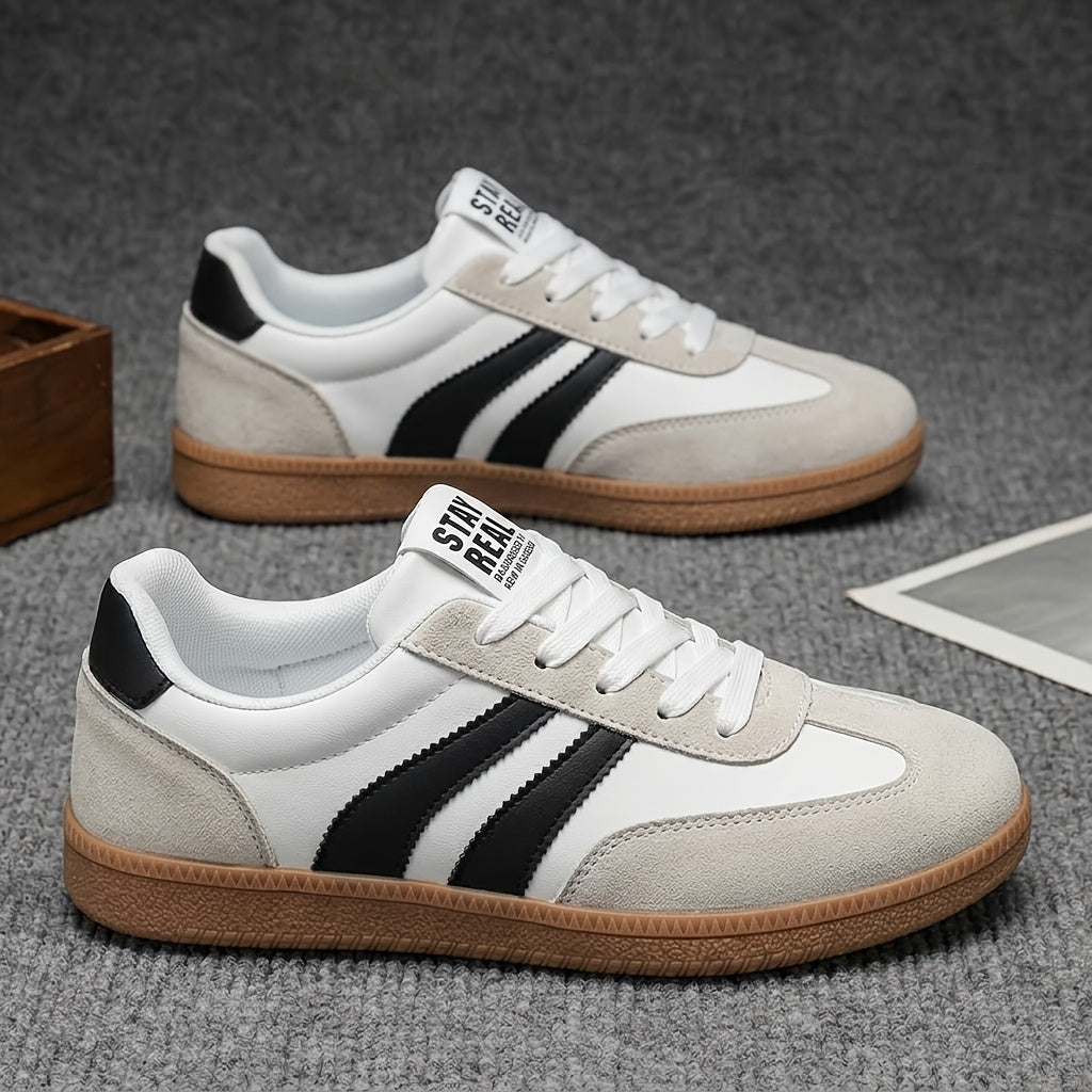 Duncan | Herren Retro-Sneaker mit Streifenmuster und Schnürung