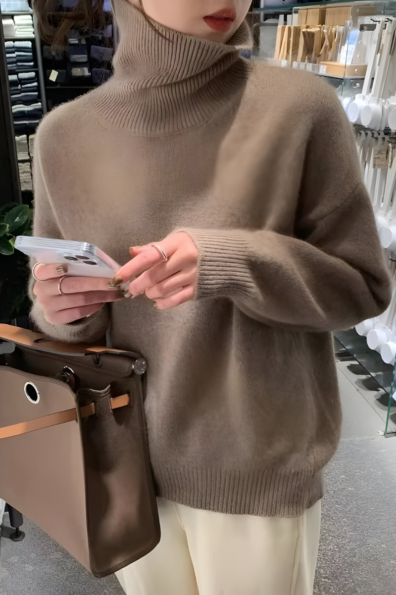 Heidi | Damen Rollkragenpullover mit Feinstrick, Coltrui-Kragen