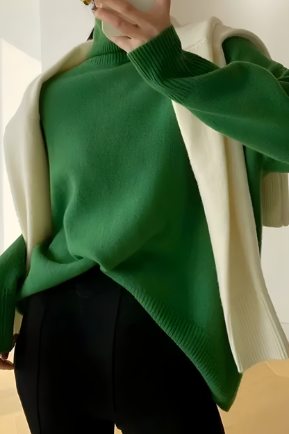 Heidi | Damen Rollkragenpullover mit Feinstrick, Coltrui-Kragen