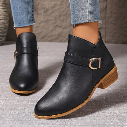 Meret | Chelsea Boots Damen mit Blockabsatz und Schnalle