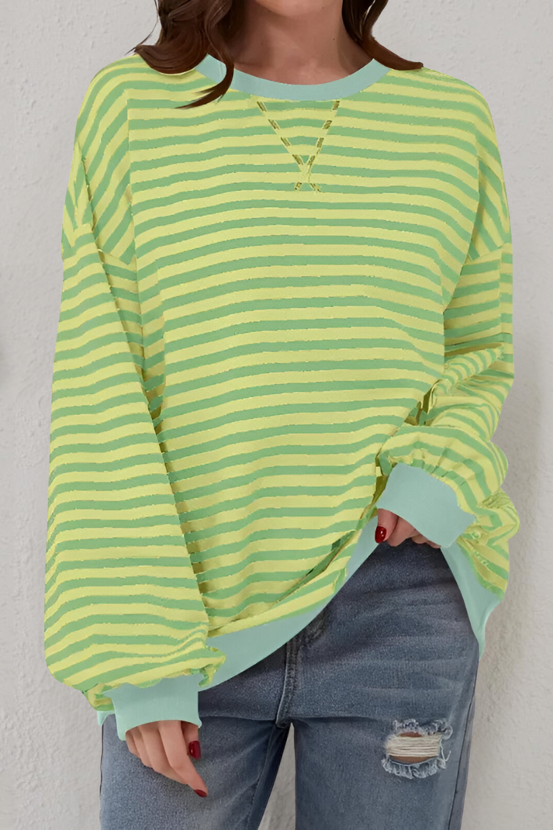 Guusje | Damen Sweatshirt mit Streifenmuster und Rundhalsausschnitt