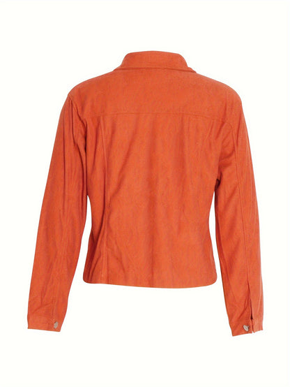 Wilhelmina | Damen Cordjacke mit Knopfleiste und Klappentaschen