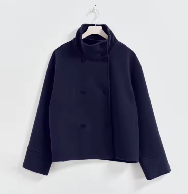 Alma | Damen Kurzmantel Elegant Zweireiher Winter