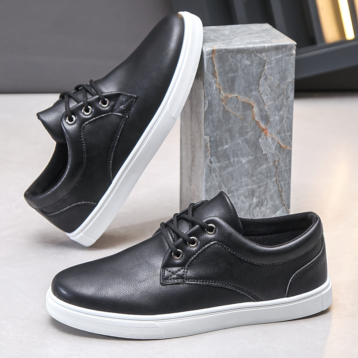 David | Herren Sneaker mit Schnürung und Blockabsatz, Braun