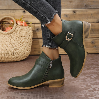 Meret | Chelsea Boots Damen mit Blockabsatz und Schnalle