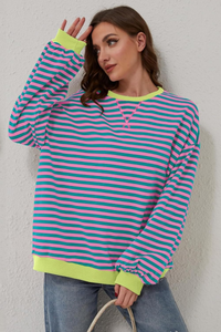 Guusje | Damen Sweatshirt mit Streifenmuster und Rundhalsausschnitt