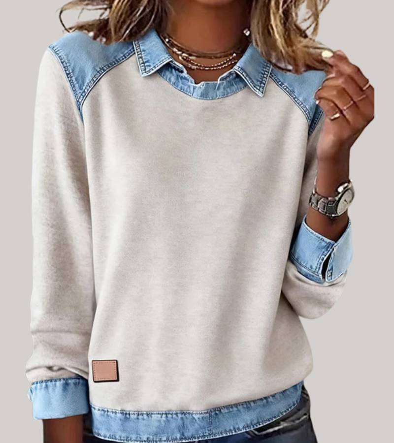 Gudrun | Oversized Sweatshirt mit Rundhalsausschnitt für Damen