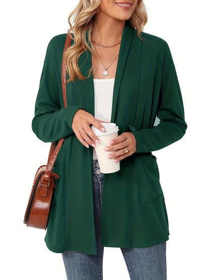 Cosima | Lockerer Damen Cardigan mit Taschen und offenem Schnitt