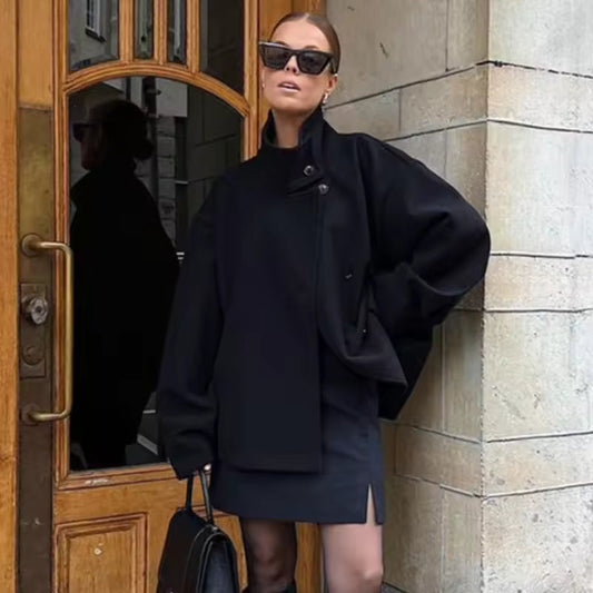 Alma | Damen Kurzmantel Elegant Zweireiher Winter
