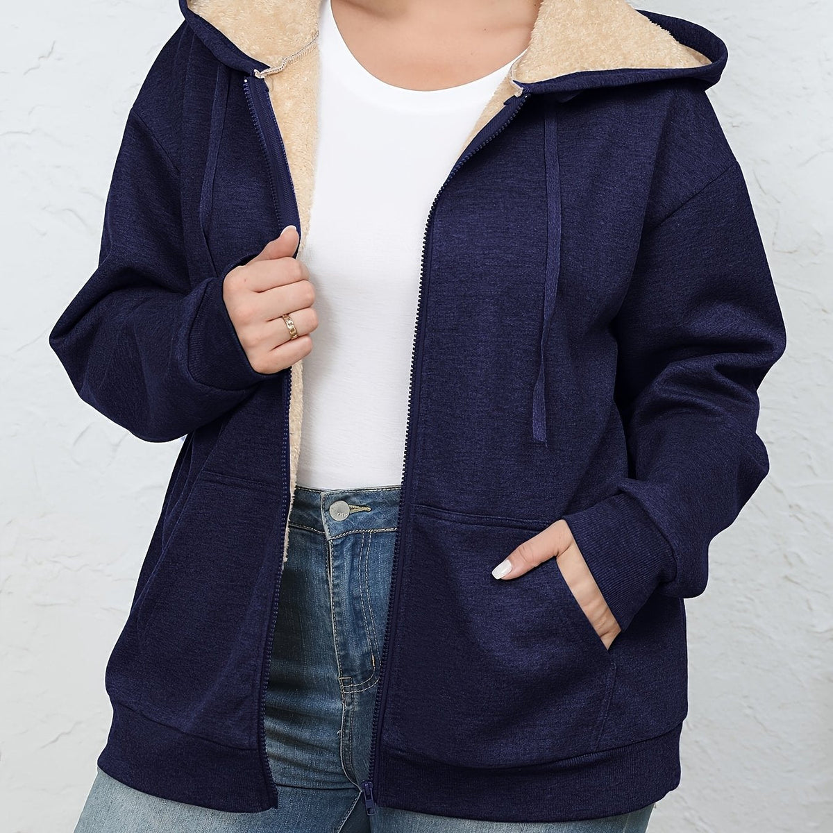 Leonie Kapuzenjacke mit Fellimitat-Kapuze für Damen