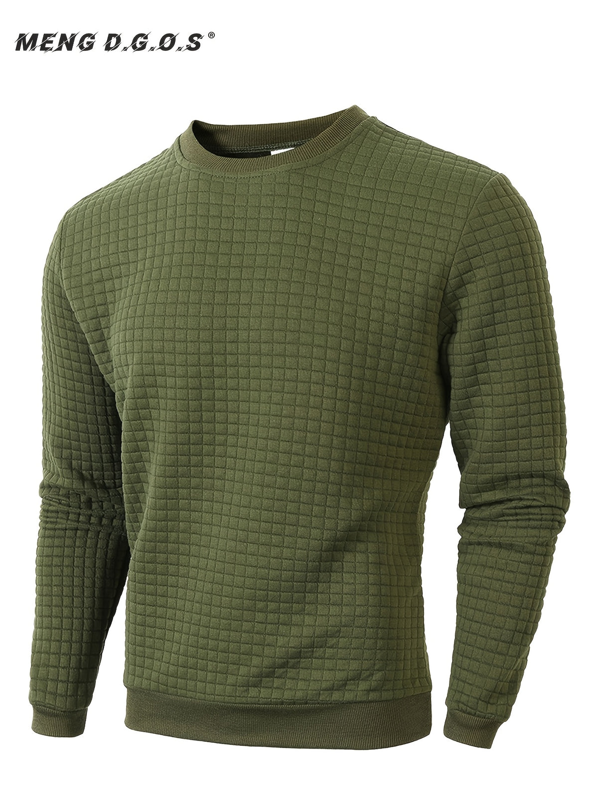 Alfred | Herren Strukturierter Karo Sweatshirt Langarm