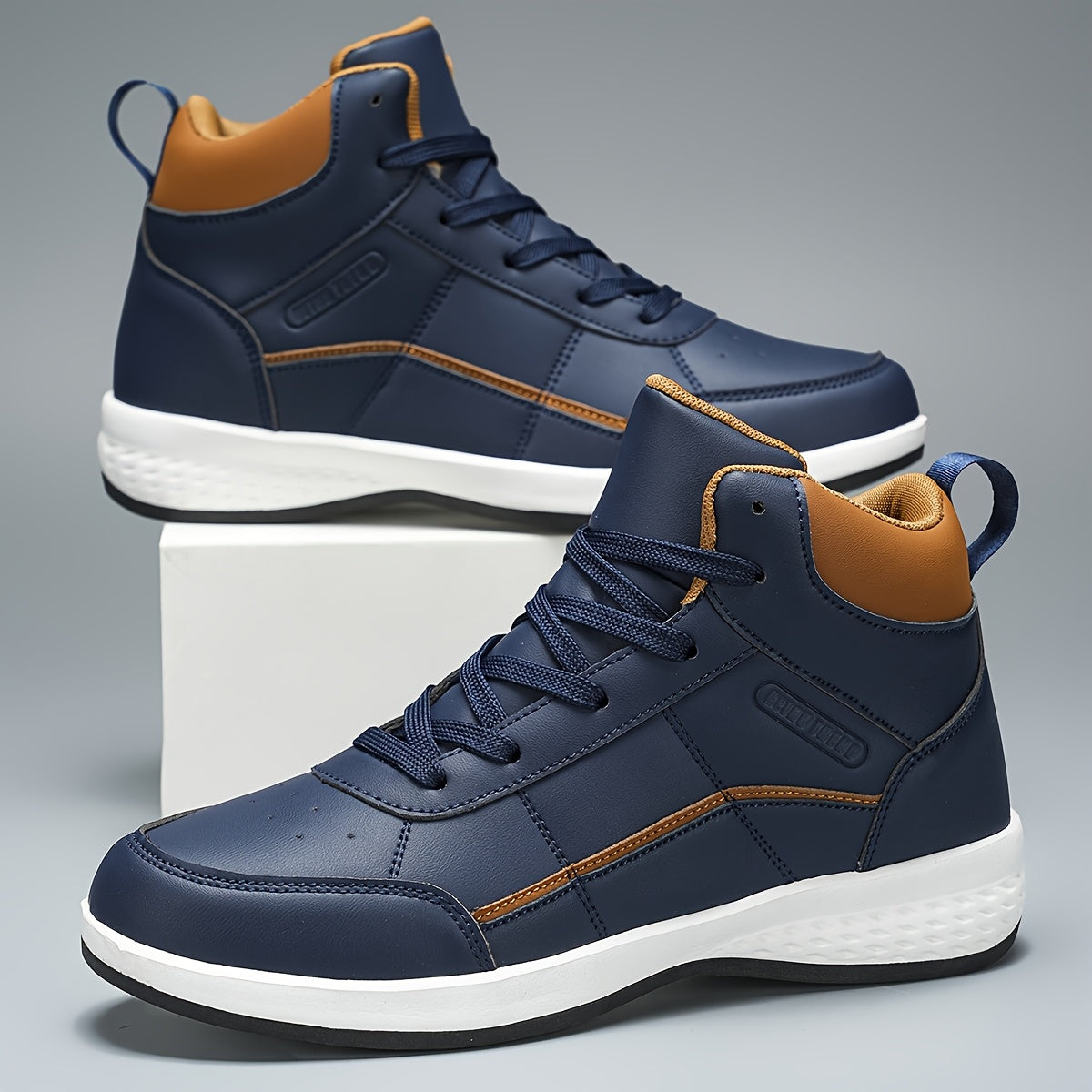 Cornelis | Herren Sneaker High-Top mit Schnürung, Blockabsatz