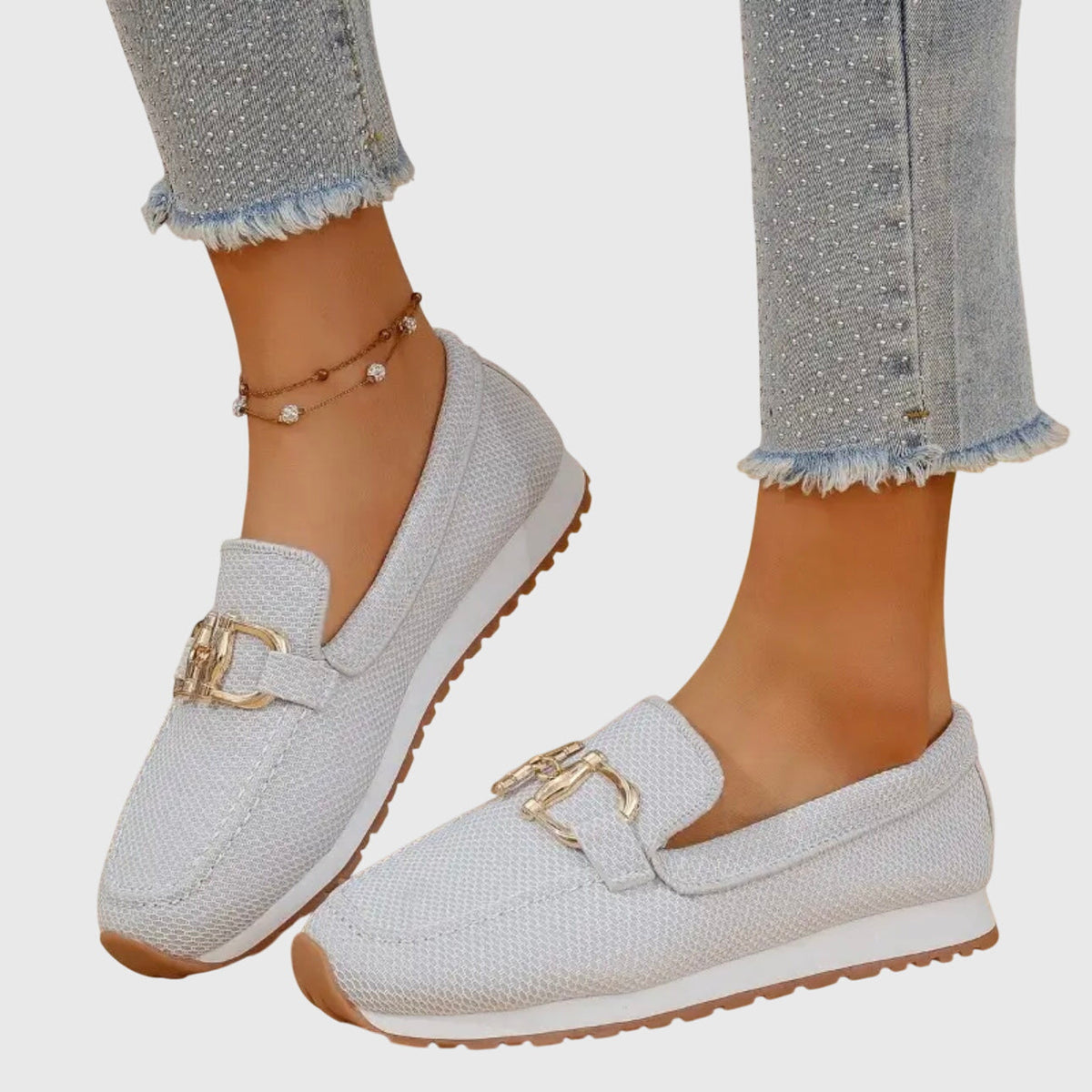 Luna | Sportliche Mokassins mit Zierschnalle für Damen