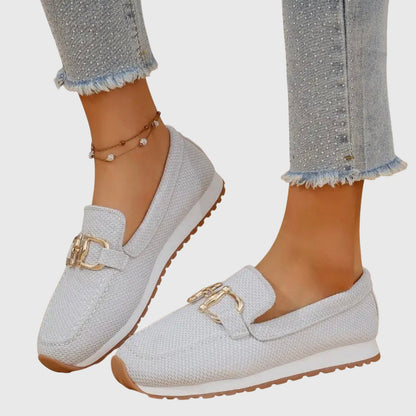 Luna | Sportliche Mokassins mit Zierschnalle für Damen
