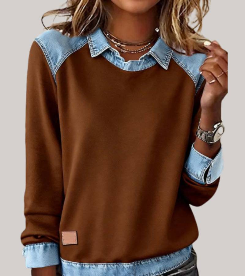 Gudrun | Oversized Sweatshirt mit Rundhalsausschnitt für Damen