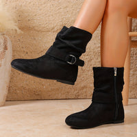 Bettina | Damen Chelsea Boots mit Schnalle und Reißverschluss