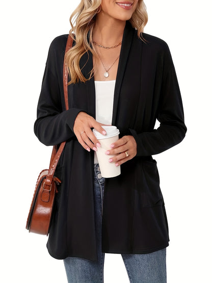 Cosima | Lockerer Damen Cardigan mit Taschen und offenem Schnitt