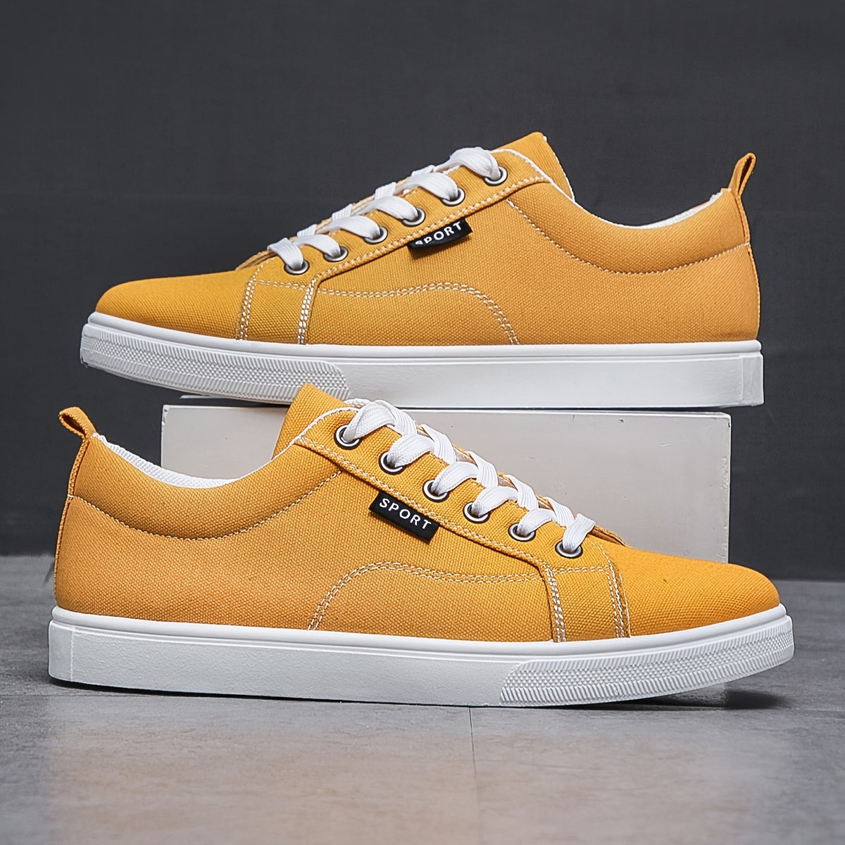 Edgar | Herren Sneaker mit Schnürung und gerippter Sohle, Denim