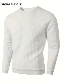 Alfred | Herren Strukturierter Karo Sweatshirt Langarm