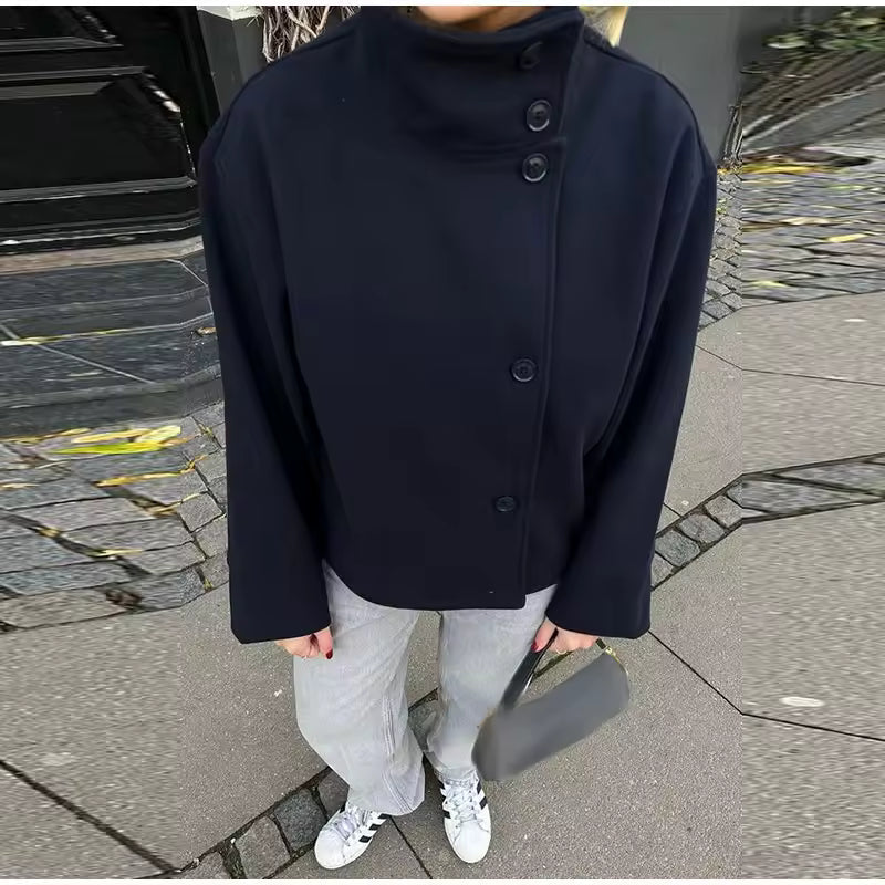 Alma | Damen Kurzmantel Elegant Zweireiher Winter