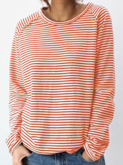Renske | Gestreiftes Longsleeve Shirt mit Rundhals für Damen