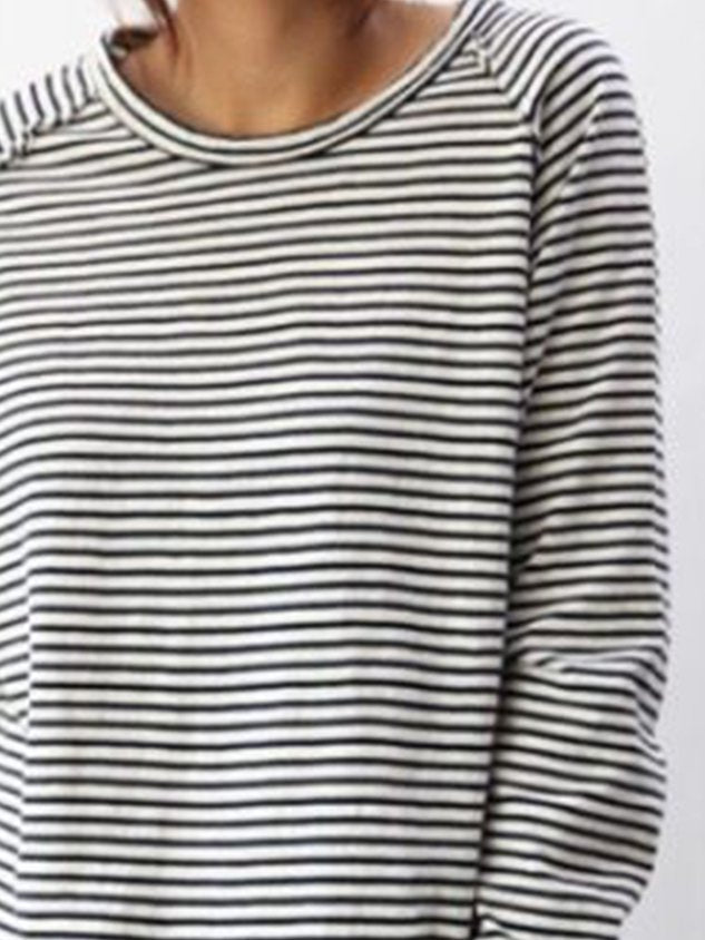 Renske | Gestreiftes Longsleeve Shirt mit Rundhals für Damen