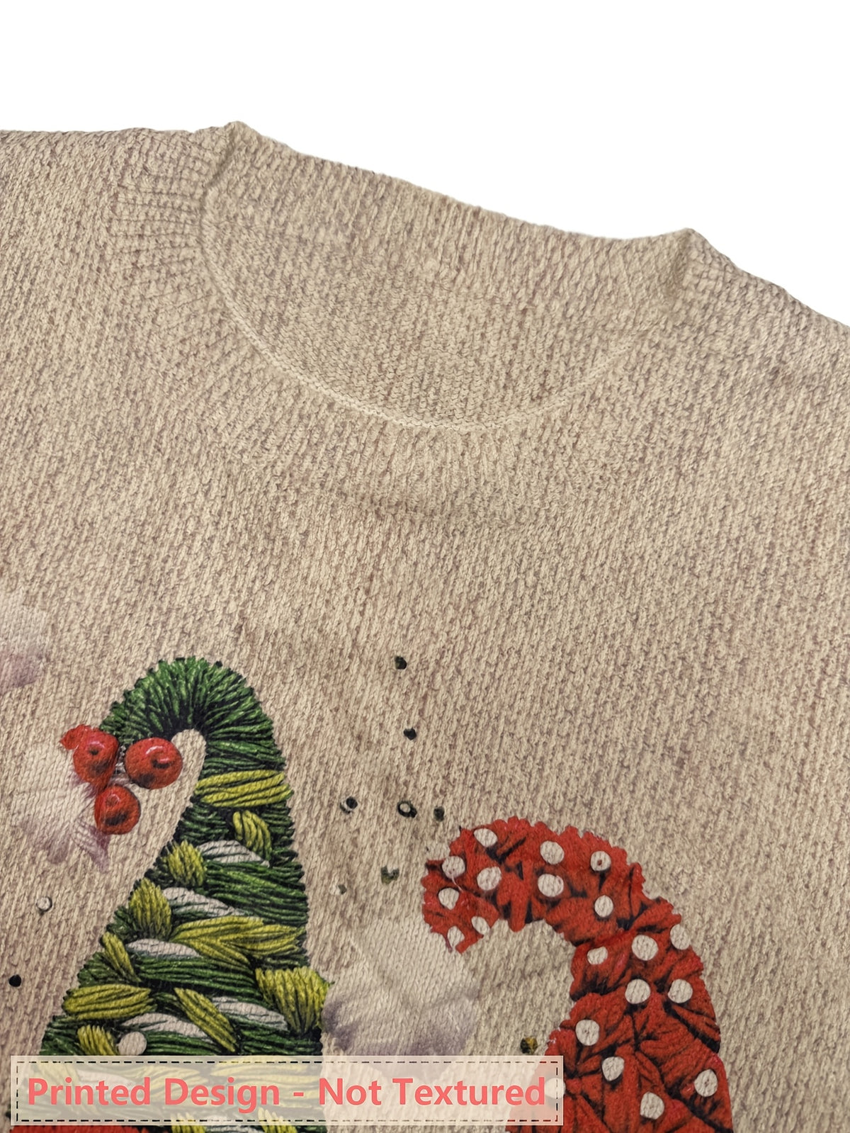 Odile | Weihnachtspullover Damen mit Wichtel-Motiv Rundhals