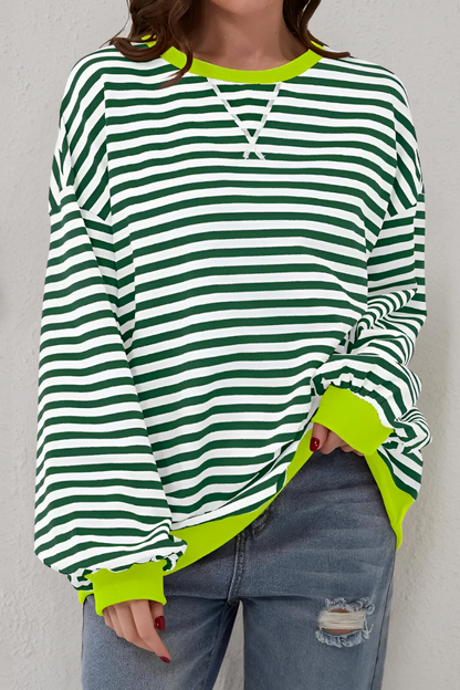 Guusje | Damen Sweatshirt mit Streifenmuster und Rundhalsausschnitt