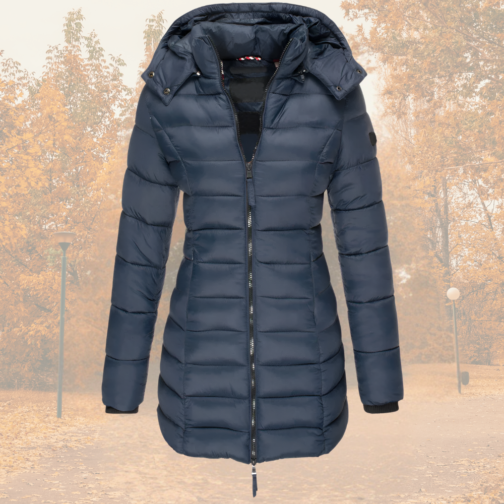 Brielle | Winterjacke Damen Taillierte Steppjacke mit Kapuze
