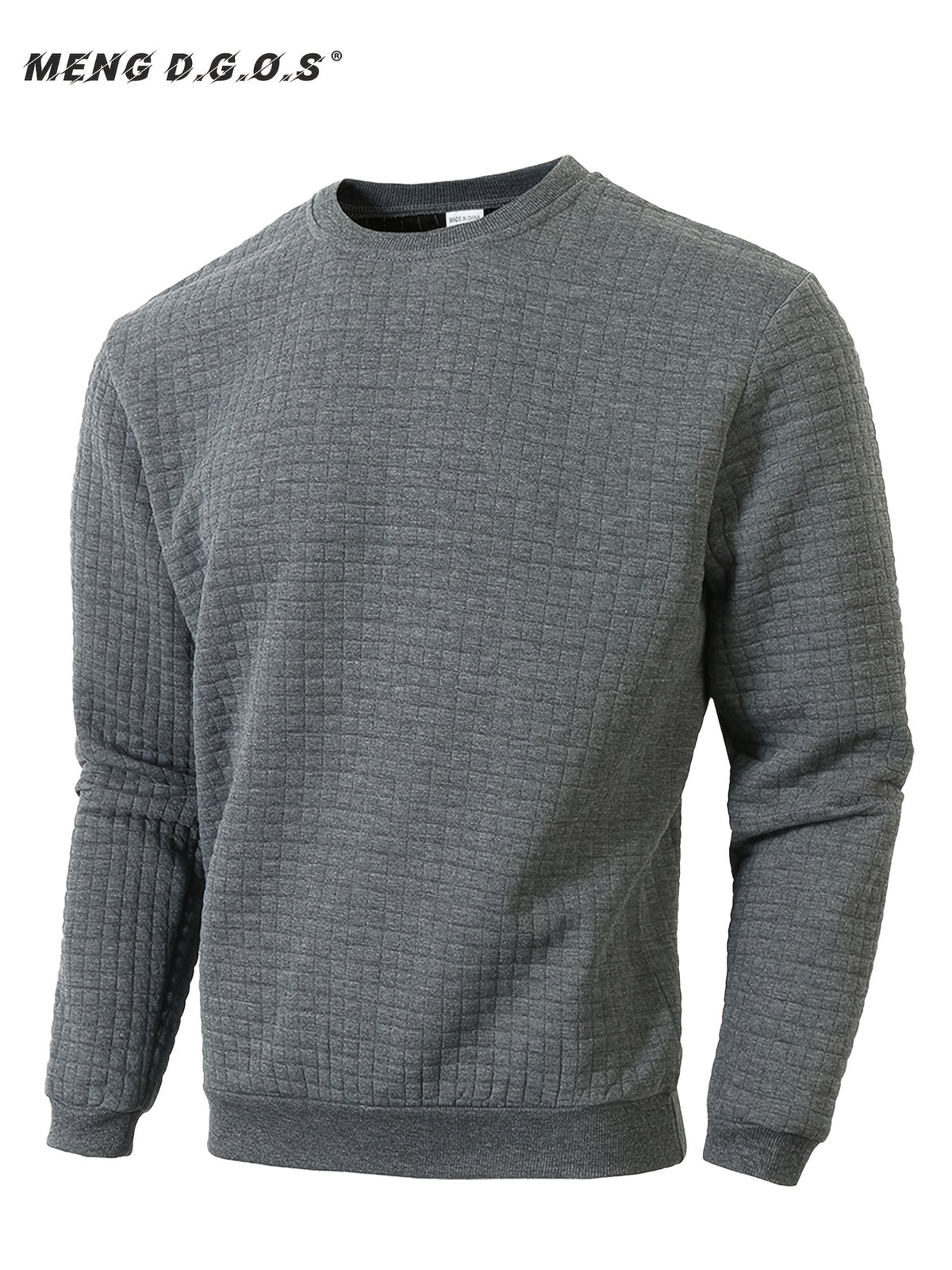 Alfred | Herren Strukturierter Karo Sweatshirt Langarm