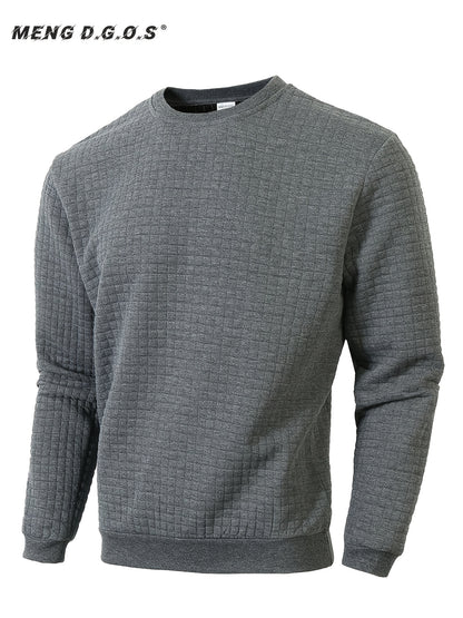 Alfred | Herren Strukturierter Karo Sweatshirt Langarm