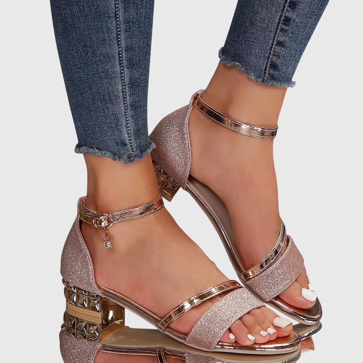 Rosalie | Sandalen mit Blockabsatz und Schnürung