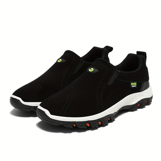 Declan | Herren Slip-On Wanderschuhe mit robuster Profilsohle, Grau