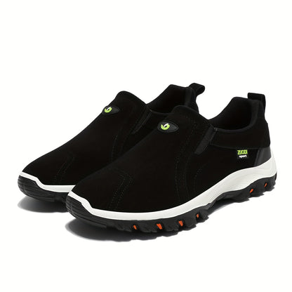 Declan | Herren Slip-On Wanderschuhe mit robuster Profilsohle, Grau