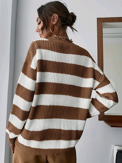 Madeleine | Gestreifter Oversized Strickpullover für Damen