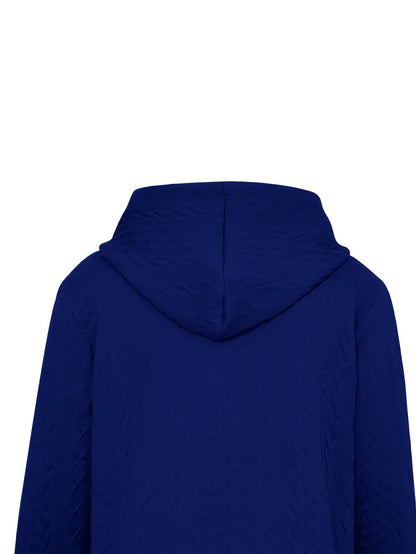 Freyda | Strukturierte Kapuzenjacke mit Reißverschluss für Damen