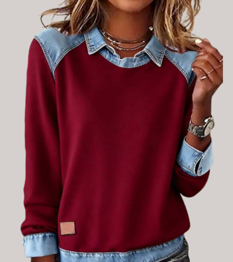 Gudrun | Oversized Sweatshirt mit Rundhalsausschnitt für Damen