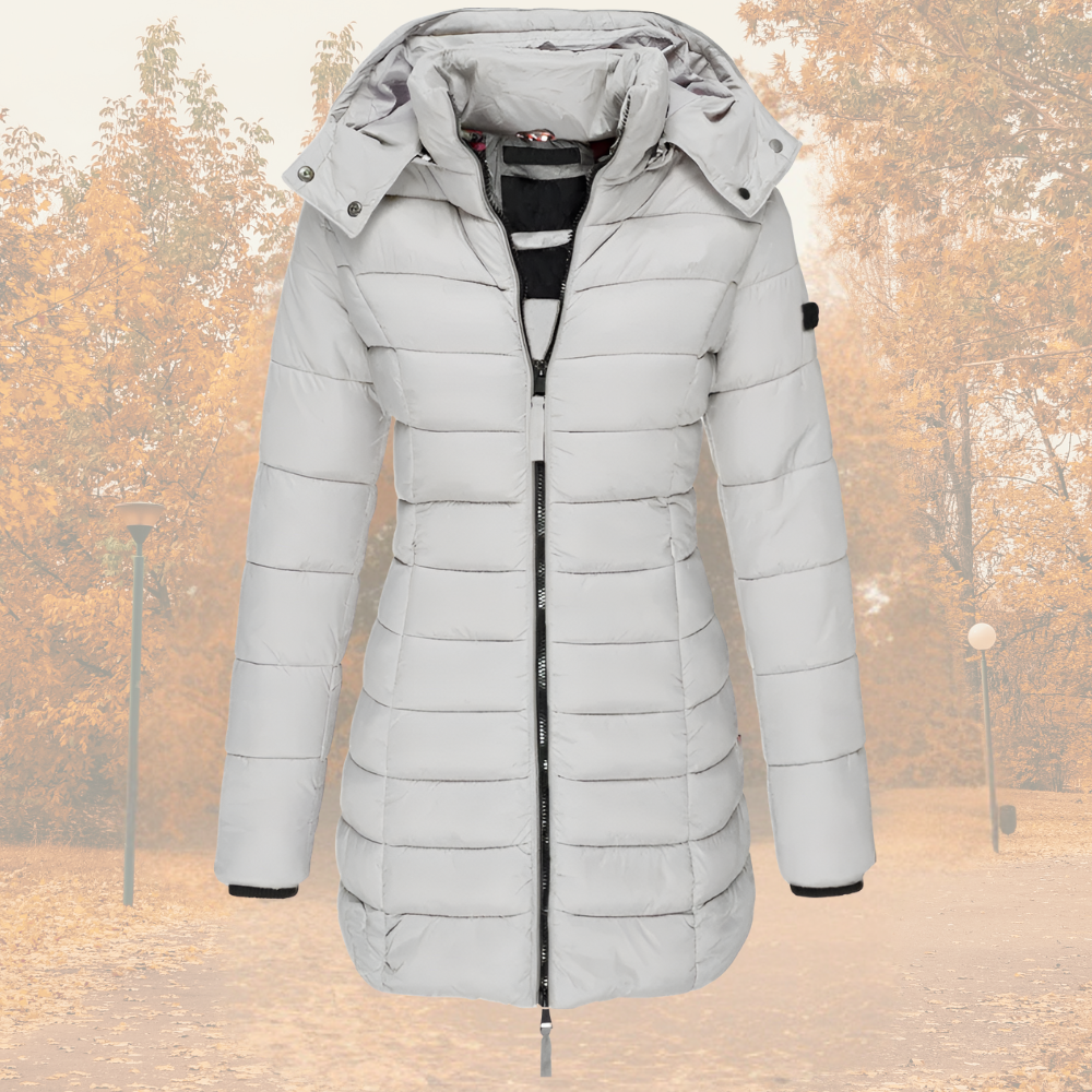 Brielle | Winterjacke Damen Taillierte Steppjacke mit Kapuze