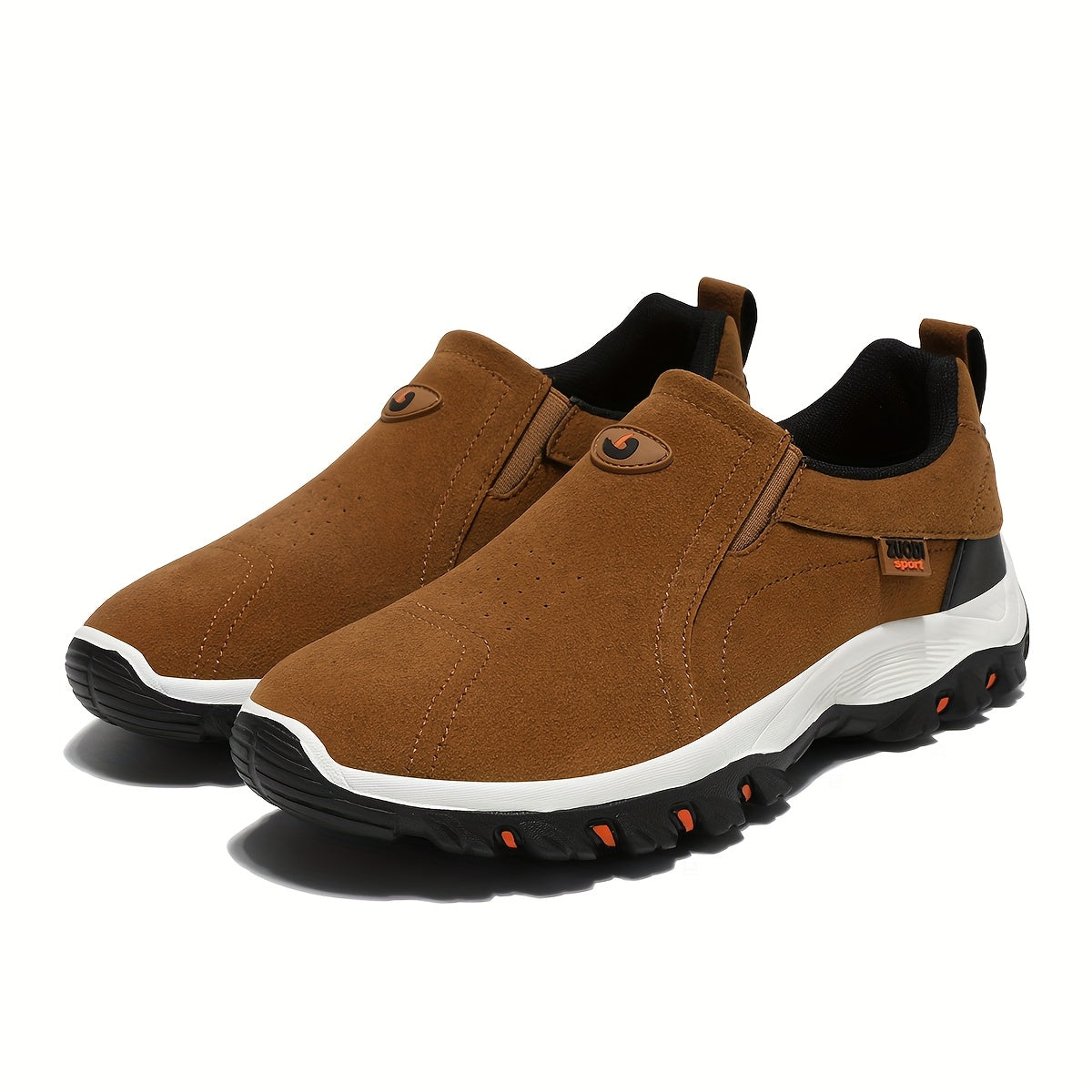 Declan | Herren Slip-On Wanderschuhe mit robuster Profilsohle, Grau
