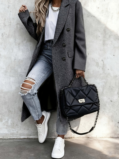 Caroline | Damen Zweireiher Trenchcoat 79,95 mit Reverskragen