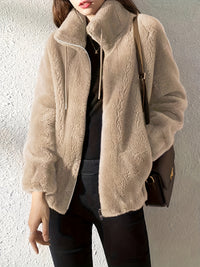 Cilla | Winterjacke Damen Flauschiger Stehkragen Reißverschluss