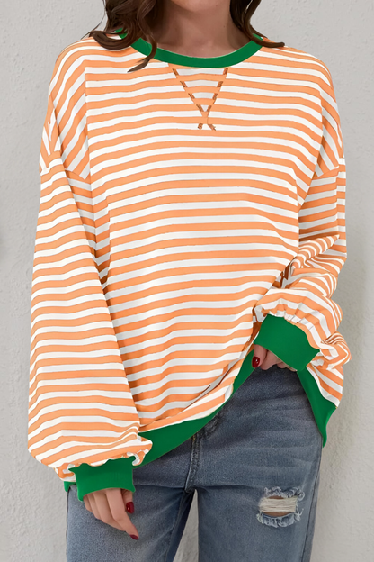 Guusje | Damen Sweatshirt mit Streifenmuster und Rundhalsausschnitt